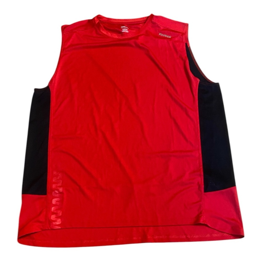 Reebok Red with Black Side-Panel Men's Athletic Tank